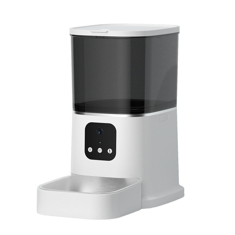 Smart Cat Feeder with Timed Remote Feeding, 6L Automatic Dog Food Dispenser, Pet Feeder with WiFi