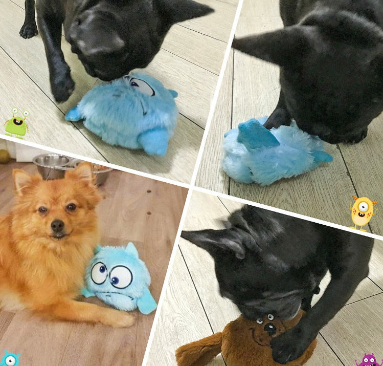 Electric Toy Ball Dog Cat Toy Automatic Pet Plush Ball Activation Automatic Ball Chew Plush animal