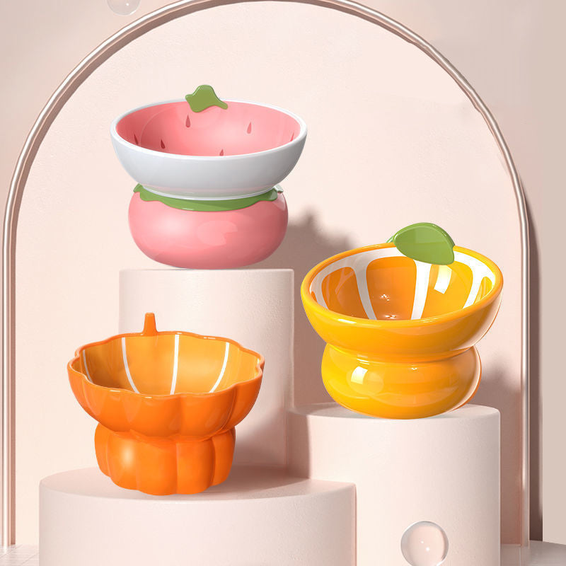 Cat Bowl Ceramic Dog Bowl Protect Cervical Spine Pet Bowl