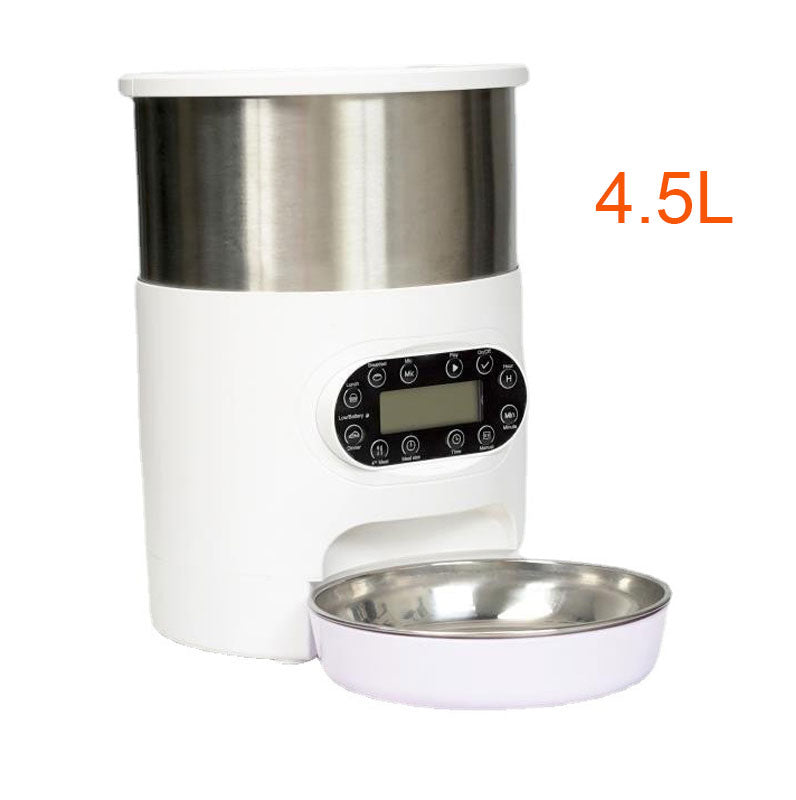 Double Meal Feeder Double Meal Tray Stainless Steel Feeder Automatic Feeder Pet Feeder