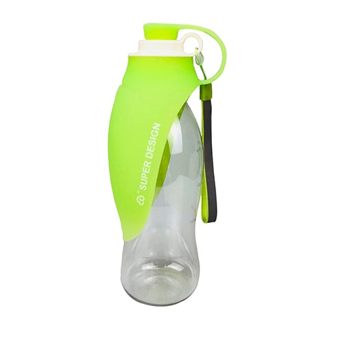 580ml Portable Pet Dog Water Bottle Soft Silicone Leaf Design Travel Dog Bowl For Puppy Cat Drinking Outdoor Pet Water Dispenser