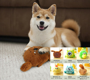 Electric Toy Ball Dog Cat Toy Automatic Pet Plush Ball Activation Automatic Ball Chew Plush animal